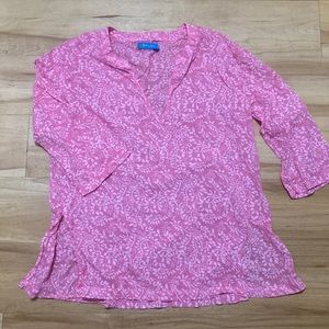 Fresh Produce Swim Beach Coverup Tunic XS/S Pink
